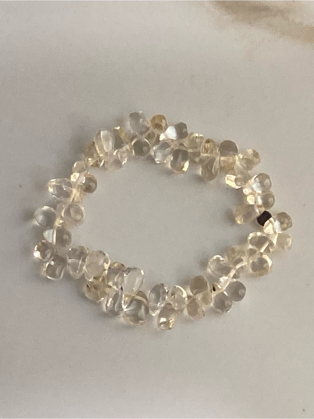 Clear Crystal Drops Stretch Bracelet - Unisex Jewelry Brand New Special Occasion